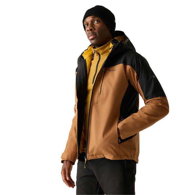 Nut Brown-Black - Pack Shot - Regatta Mens Wentwood 3 in 1 Jacket
