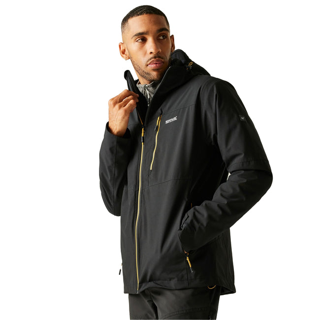 Black - Front - Regatta Mens Wentwood 3 in 1 Jacket