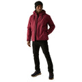 Dark Maroon-Black - Pack Shot - Regatta Mens Sterlings Insulated Waterproof Jacket