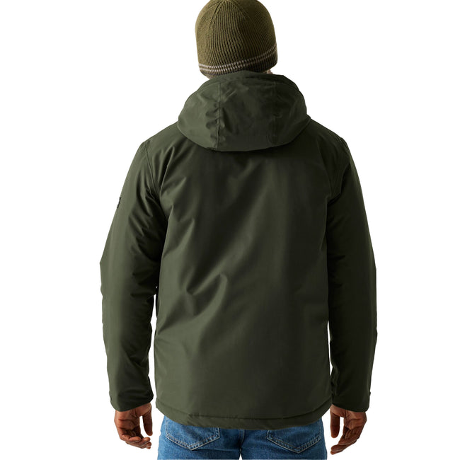 Dark Khaki - Pack Shot - Regatta Mens Sterlings Insulated Waterproof Jacket