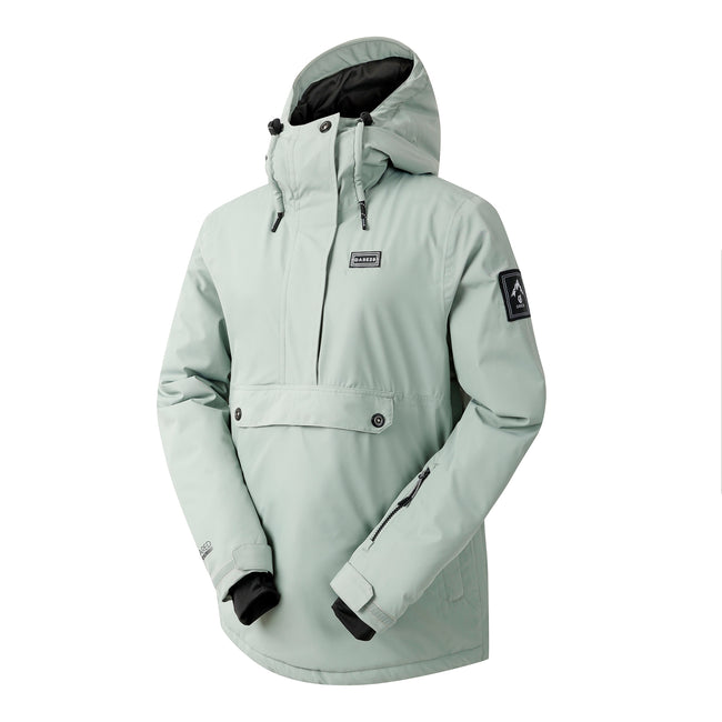 Glacier Green - Side - Dare 2B Womens-Ladies Snowburst II Overhead Ski Jacket