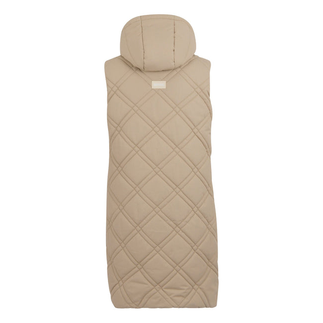 Taupe Beige - Back - Regatta Womens-Ladies Rurietta Long Length Gilet
