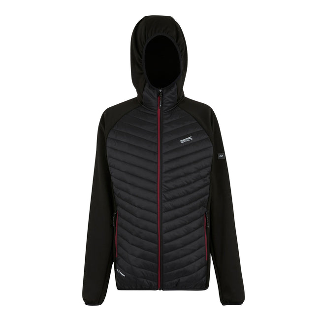 Black-Dark Maroon - Front - Regatta Mens Andreson Hybrid Jacket