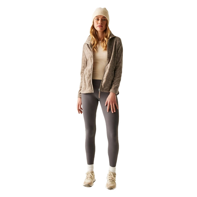 Soft Taupe - Close up - Regatta Womens-Ladies Mayse Full Zip Fleece Jacket