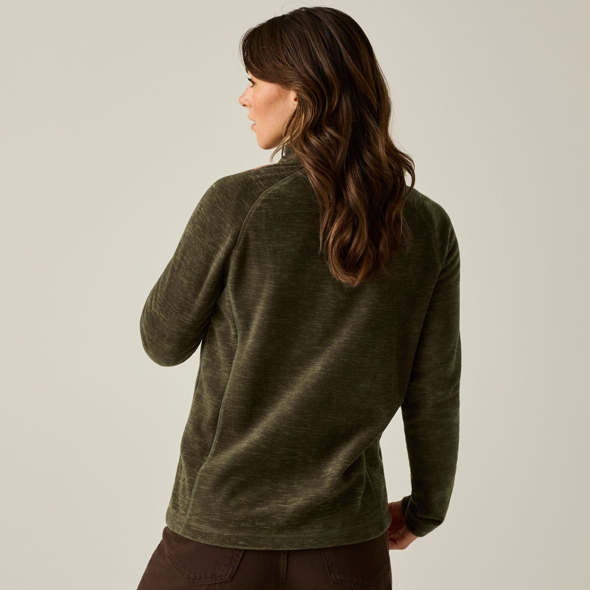 Bark Green - Close up - Regatta Womens-Ladies Mayse Full Zip Fleece Jacket