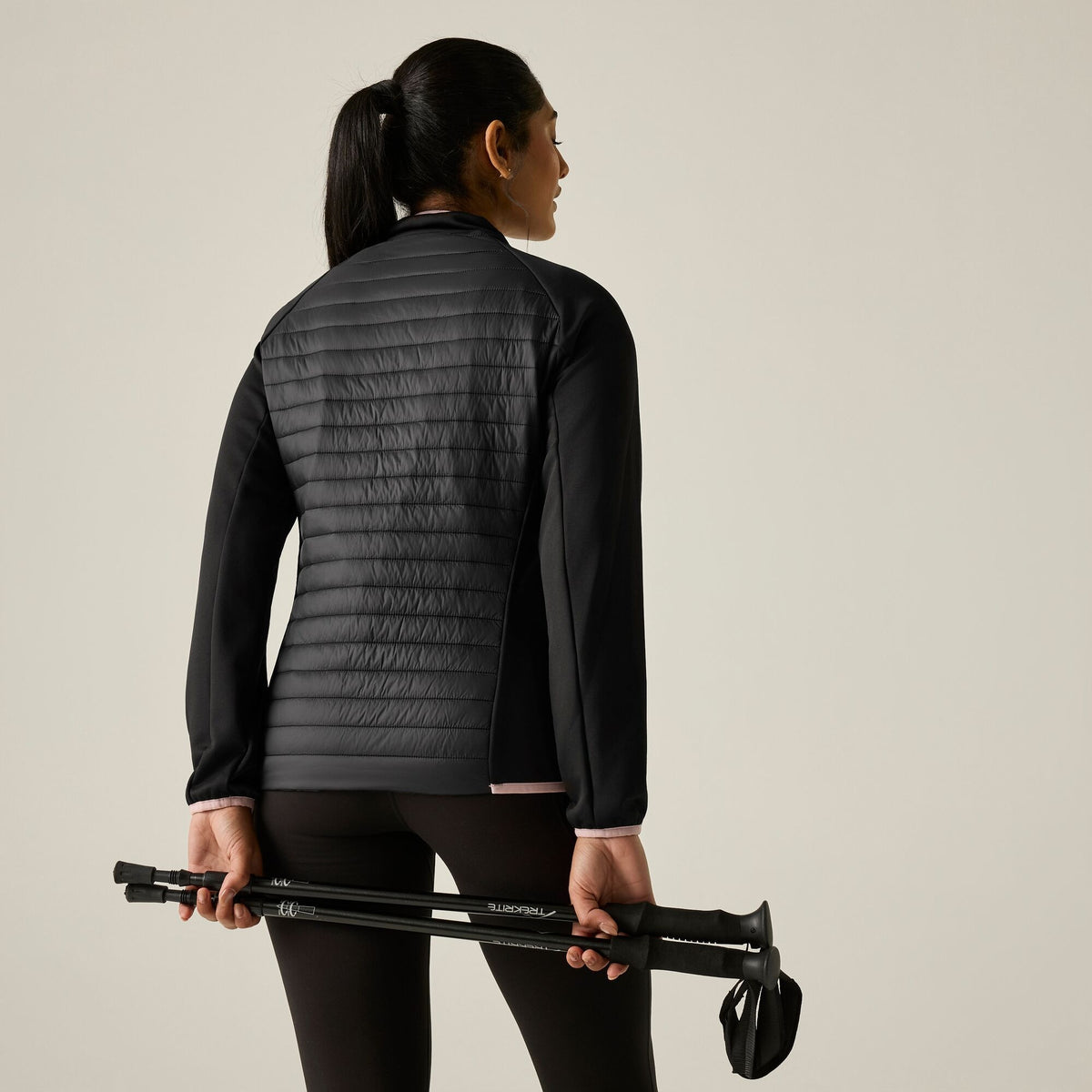 Black-Powder Lilac - Close up - Regatta Womens-Ladies Clumber Hybrid Jacket