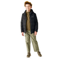 Black - Close up - Regatta Childrens-Kids Halkner Padded Jacket