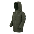 Green - Side - Regatta Childrens-Kids Halkner Padded Jacket