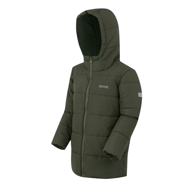 Olive Night - Lifestyle - Regatta Childrens-Kids Halkner Padded Jacket