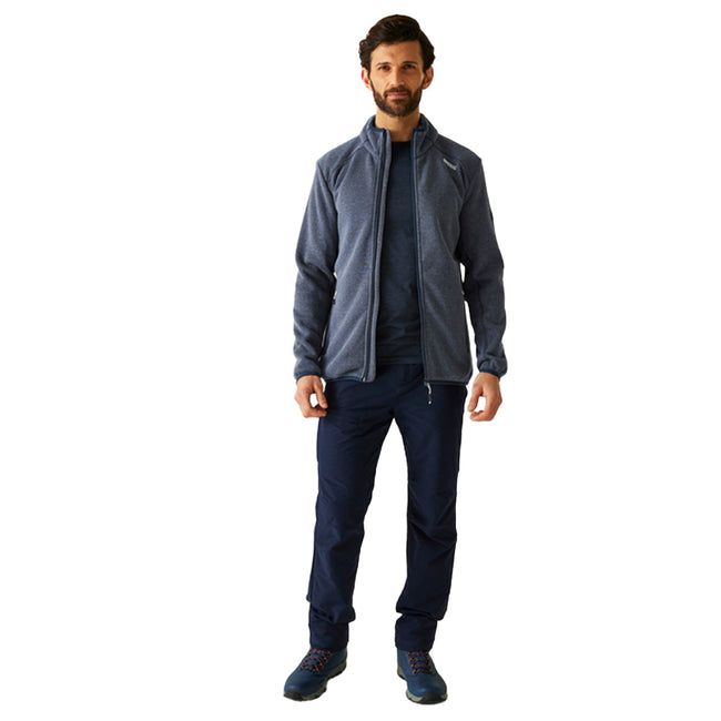 Navy - Close up - Regatta Mens Torrens Full Zip Fleece Jacket