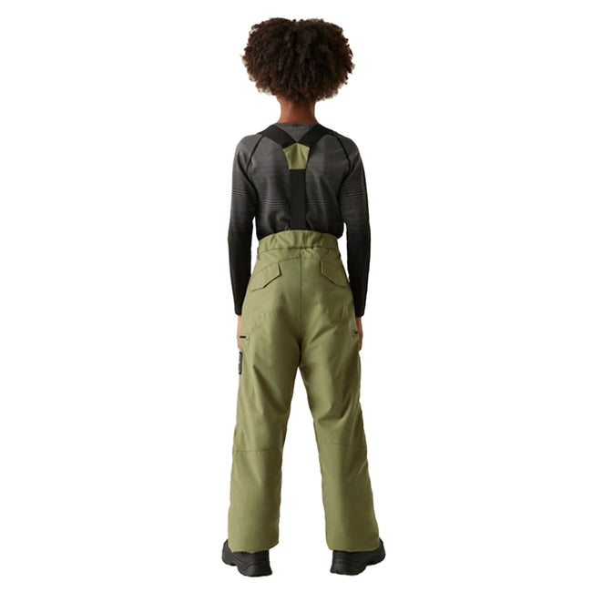 Martini Olive - Pack Shot - Dare 2B Childrens-Kids Pow II Waterproof Ski Trousers