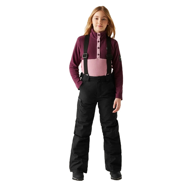 Black - Lifestyle - Dare 2B Childrens-Kids Pow II Waterproof Ski Trousers