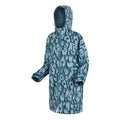 Storm Blue-Nordic Blue - Side - Dare 2B Childrens-Kids Leopard Print Waterproof Changing Robe