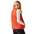 Clover Red - Side - Regatta Professional Womens-Ladies Orla Kiely Floral Quilted Gilet