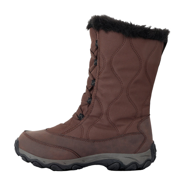 Chestnut Brown-Black - Side - Regatta Womens-Ladies Kirkwood Walking Boots