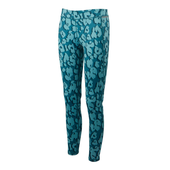 Storm Blue-Nordic Blue - Side - Dare 2B Girls Barlia Leopard Print Winter Leggings