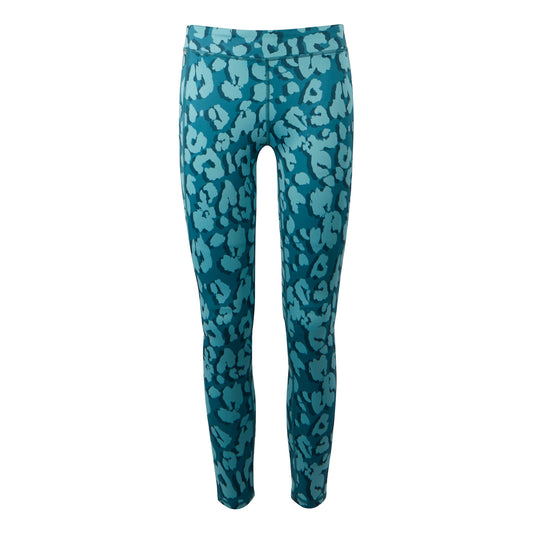 Storm Blue-Nordic Blue - Front - Dare 2B Girls Barlia Leopard Print Winter Leggings