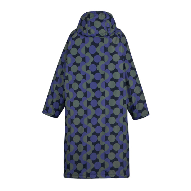 Blue-Dark Olive - Back - Regatta Womens-Ladies Orla Kiely Polka Dot Changing Robe