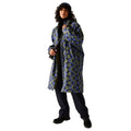 Blue-Dark Olive - Pack Shot - Regatta Womens-Ladies Orla Kiely Polka Dot Changing Robe