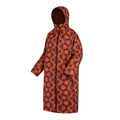 Red-Burnt Henna - Side - Regatta Womens-Ladies Orla Kiely Flowers Changing Robe