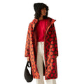 Red-Burnt Henna - Lifestyle - Regatta Womens-Ladies Orla Kiely Flowers Changing Robe