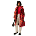 Red-Burnt Henna - Pack Shot - Regatta Womens-Ladies Orla Kiely Flowers Changing Robe