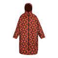 Red-Burnt Henna - Front - Regatta Womens-Ladies Orla Kiely Flowers Changing Robe