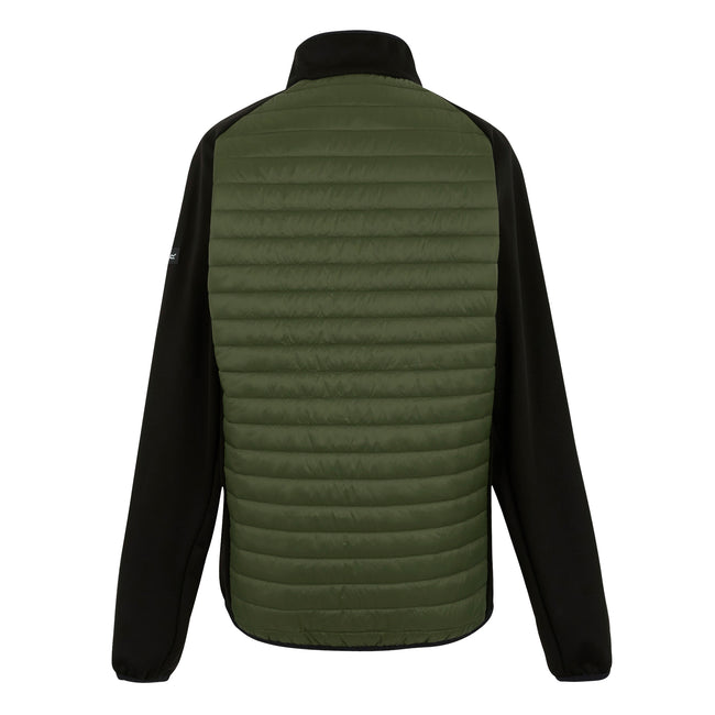 Olive Night-Black - Back - Regatta Mens Clumber Hybrid Jacket