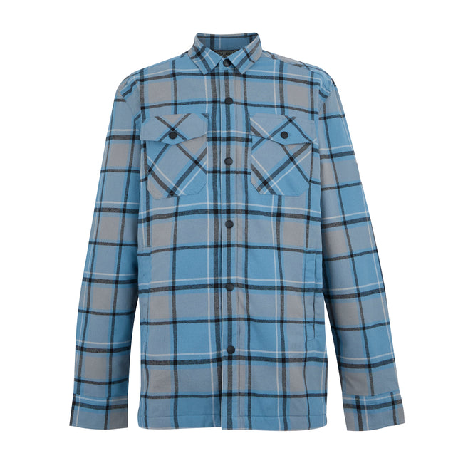 Grey-Blue - Front - Regatta Mens Spennith Checked Shirt Jacket