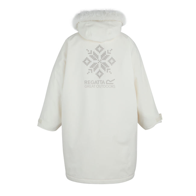 White - Back - Regatta Girls Waterproof Robe
