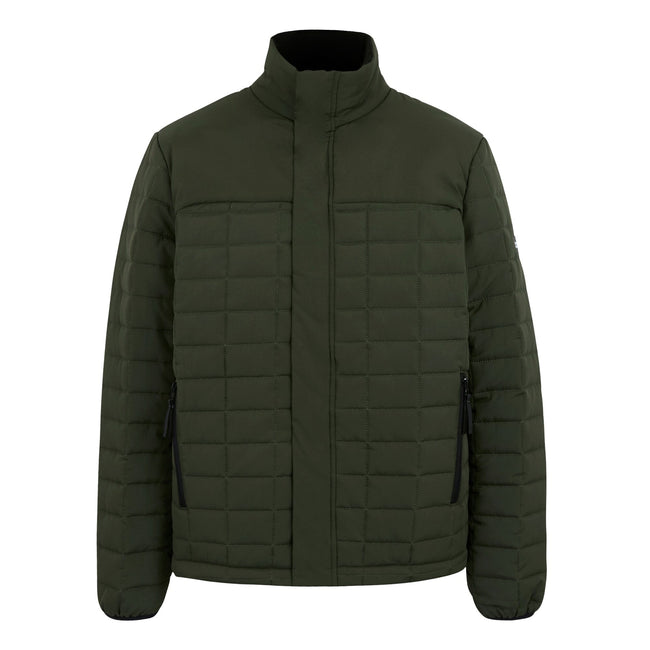 Dark Khaki-Black - Front - Regatta Womens-Ladies Haire Padded Jacket