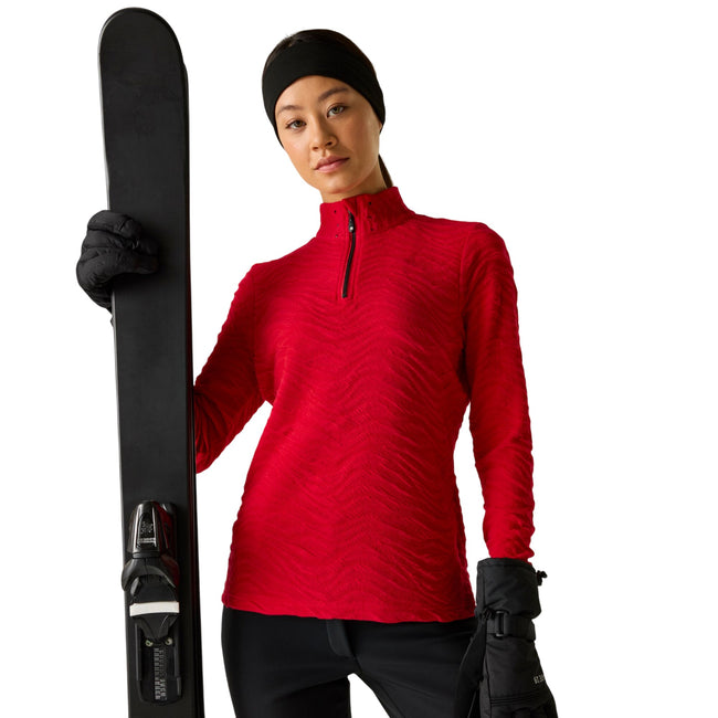 True Red - Lifestyle - Dare 2B Womens-Ladies Glamourize III Quilted Quarter Zip Midlayer