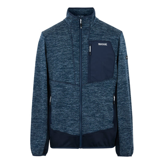 Moonlight Denim-Navy Marl - Front - Regatta Mens Baslinn Fleece Jacket