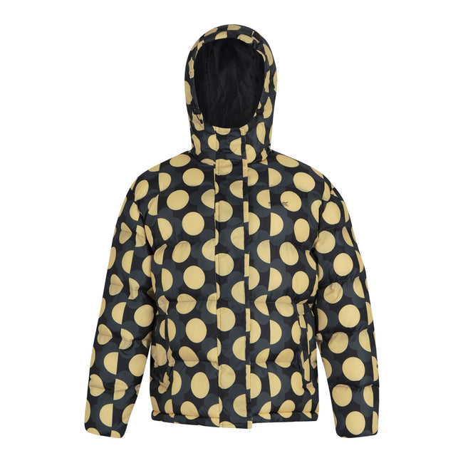 Black - Front - Regatta Womens-Ladies Orla Kiely Flower Quilted Oversized Jacket