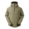 Olive Green - Front - Dare 2B Mens Freeride II Colour Block Overhead Ski Jacket