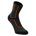 Dark Khaki-Orange - Back - Regatta Mens Merino Wool Hiking Socks