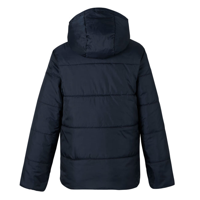 Blue - Back - Regatta Girls Orla Kiely Plain Padded Jacket