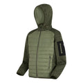 Oil Green - Back - Regatta Childrens-Kids Newhill Hybrid Jacket