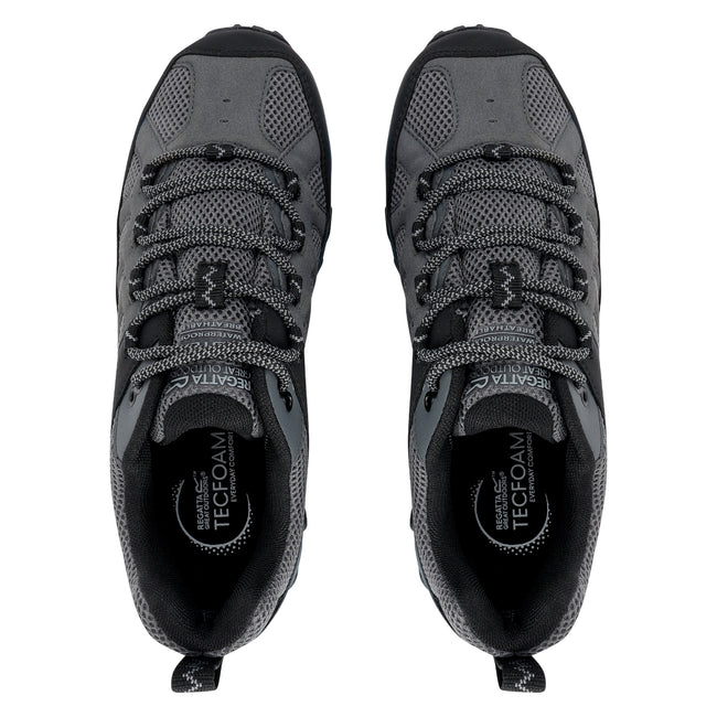 Granite-Dark Steel - Lifestyle - Regatta Mens Edgepoint IV Low Walking Shoes