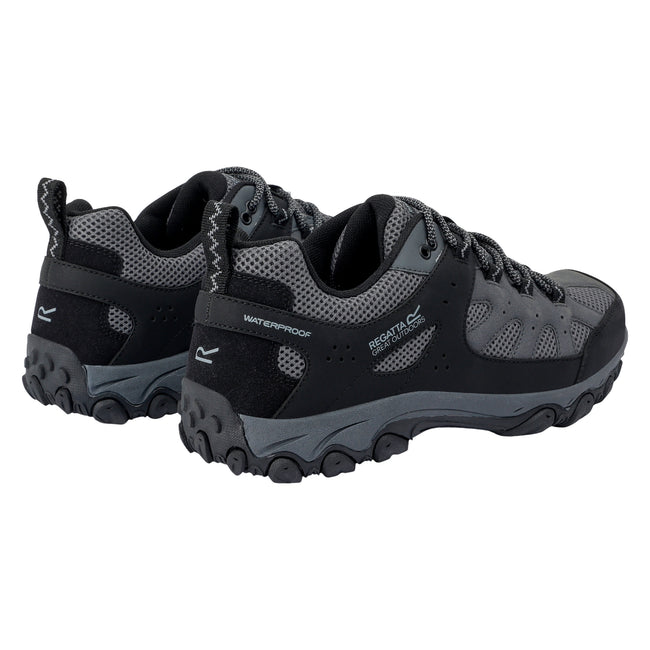 Granite-Dark Steel - Back - Regatta Mens Edgepoint IV Low Walking Shoes