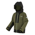 Olive Night-Black - Side - Regatta Childrens-Kids Haydenbury Waterproof Soft Shell Jacket