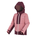 Dusty Rose-Fig - Side - Regatta Childrens-Kids Haydenbury Waterproof Soft Shell Jacket