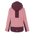 Dusty Rose-Fig - Back - Regatta Childrens-Kids Haydenbury Waterproof Soft Shell Jacket