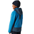 Snorkel Blue-Moonlight Denim - Pack Shot - Regatta Childrens-Kids Haydenbury Waterproof Soft Shell Jacket