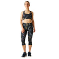 Black - Close up - Dare 2B Womens-Ladies Energetic Print 3-4 Leggings