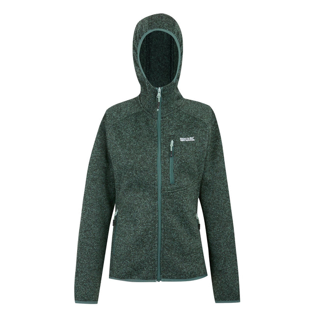 Green Haze - Front - Regatta Womens-Ladies Newhill Hooded Fleece Jacket