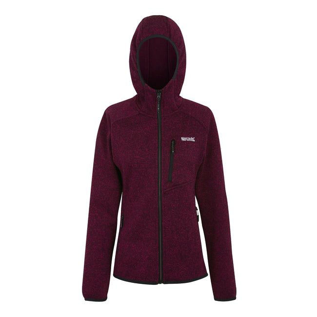 Dark Pimento - Front - Regatta Womens-Ladies Newhill Hooded Fleece Jacket