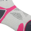Light Steel-Raspberry Rose - Side - Regatta Childrens-Kids Blister Protect II Crew Socks