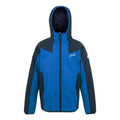 Navy-Snorkel Blue - Front - Regatta Childrens-Kids Volcanics Reflective Waterproof Jacket