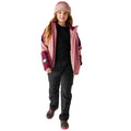 Dark Pimento-Dusty Rose-Lotus - Close up - Regatta Girls Trekktain 3 in 1 Jacket
